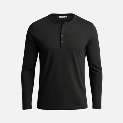 Men’s Long Sleeve Shirt – Soft Linen Blend Casual Top