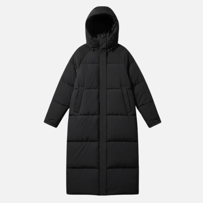 Women’s Long Puffer Jacket with Hood