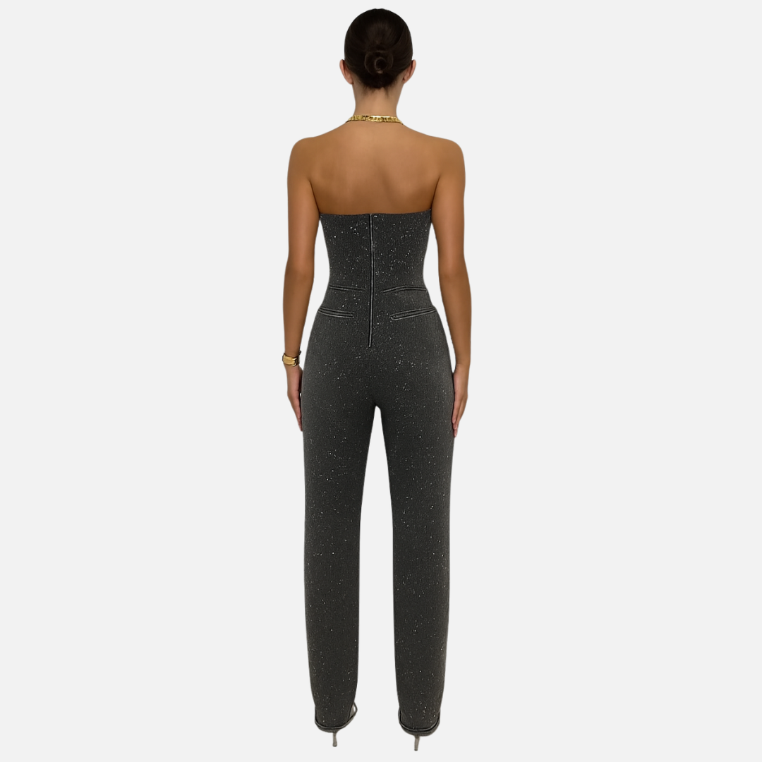 Women's Jumpsuit – Outfit Set with Glitters