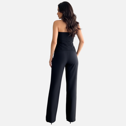 Women's Chic Strapless Pantsuit – Jumpsuit