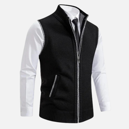 Benjamin | Men's Wool Blend Zip-Up Vest