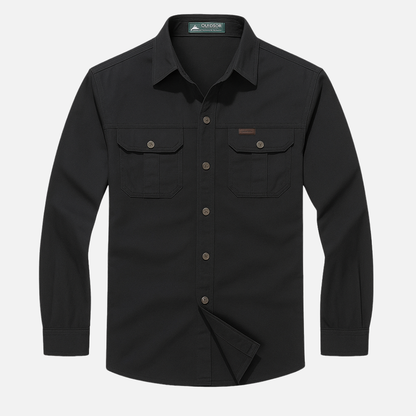 Men’s Cargo Shirt – Long Sleeve Utility Button-Up