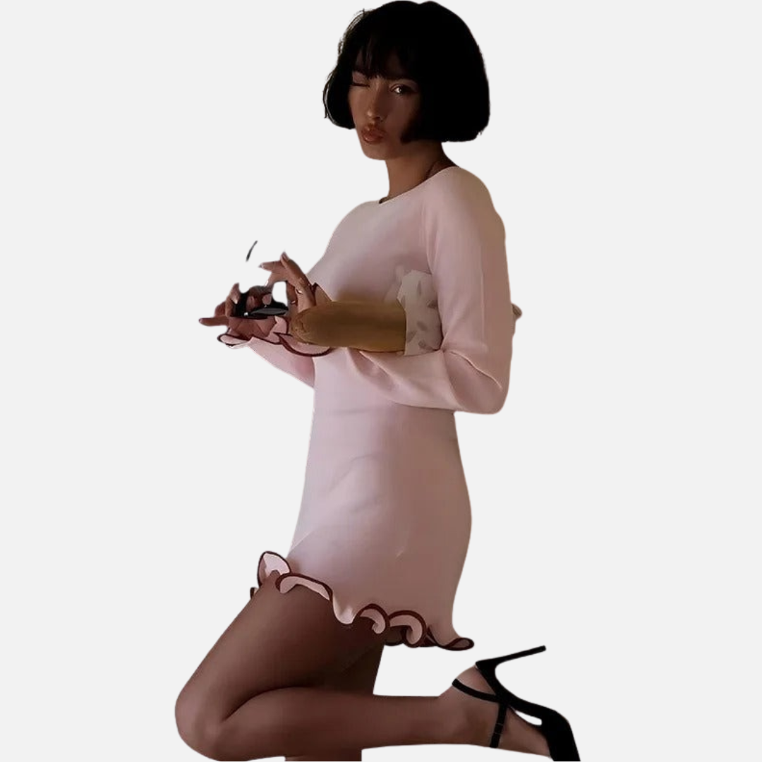 Women's Ruffle Hem Mini Dress