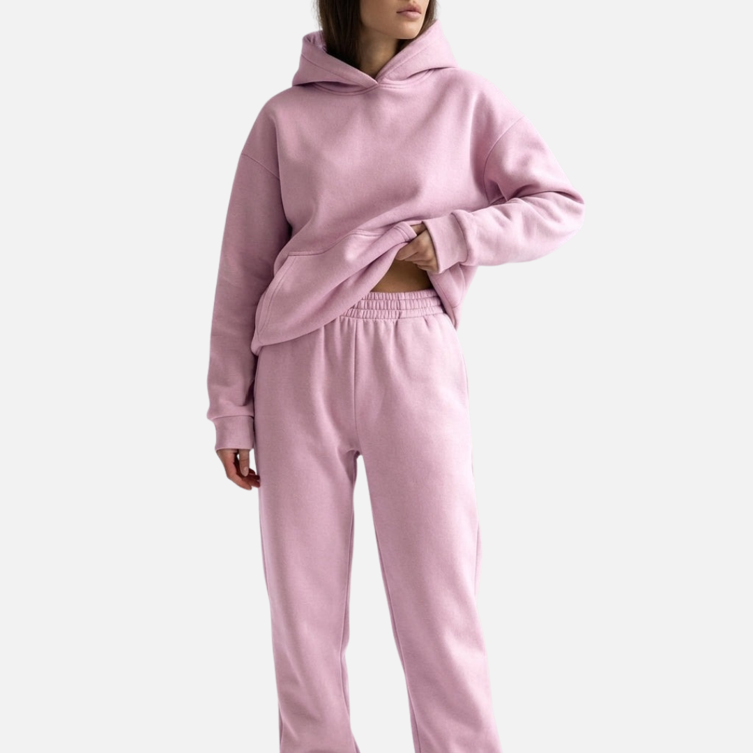 Women’s Relaxed-Fit Hoodie & Jogger Lounge Set