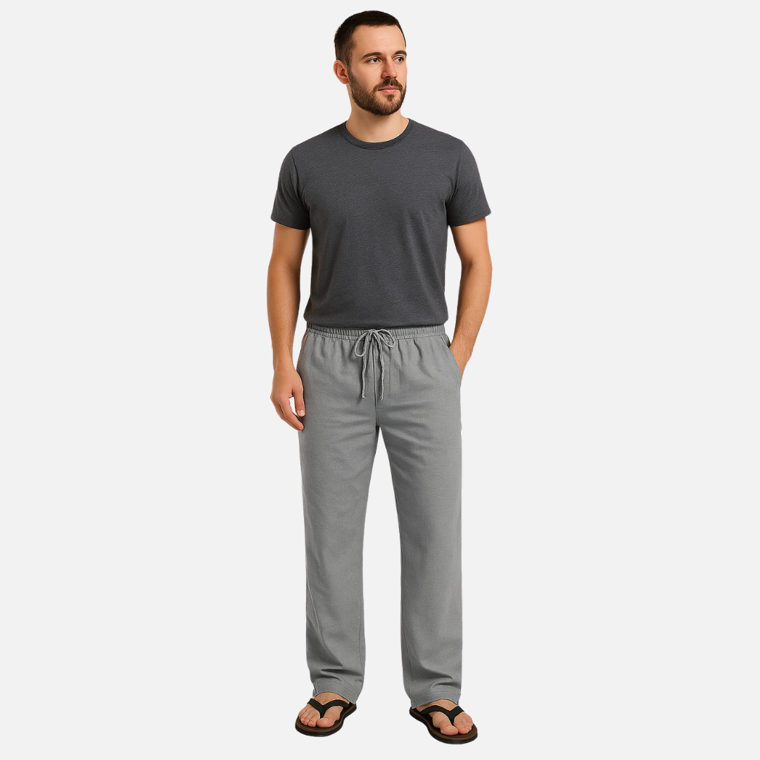 Long Linen Pants - Men's Breathable Pants