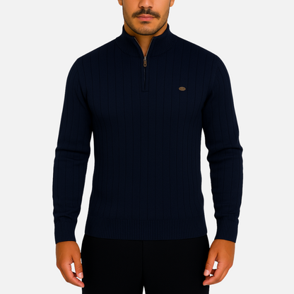 Men’s Knitted Zip Up Sweater – Smart Halfzipper