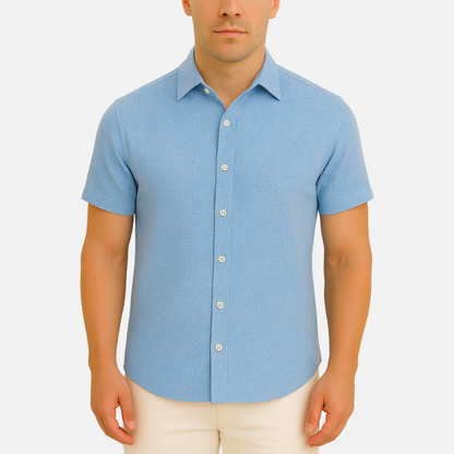Men's Short Sleeve Linen Shirt
