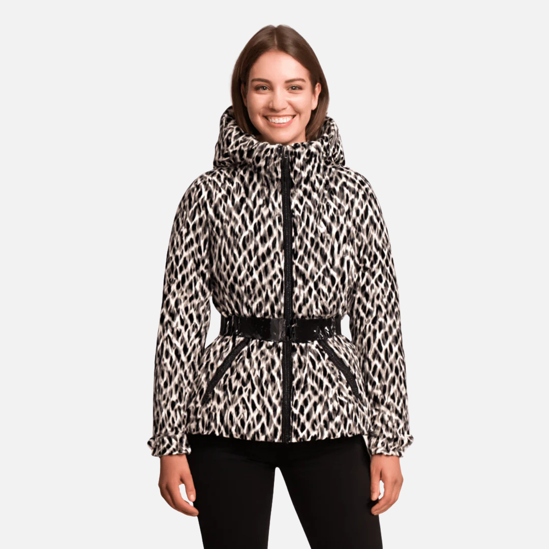 Women's Belted Puffer Jacket - Quilted Hooded Winter Coat