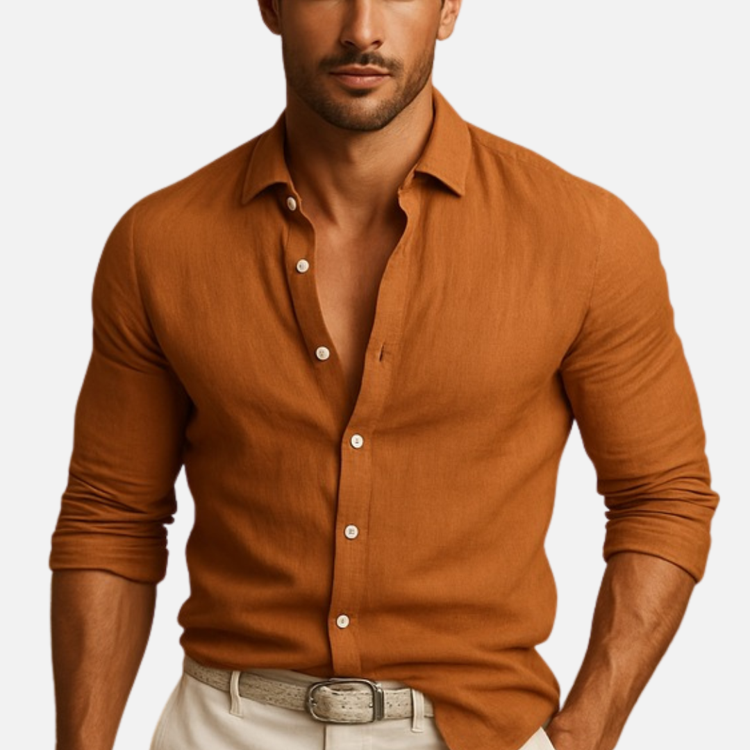 Men’s Slim Fit Shirt – Breathable Long Sleeve Casual