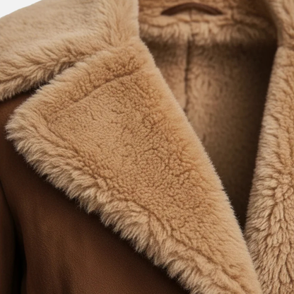 Women’s Long Shearling Jacket Lined