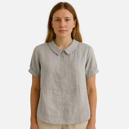 Women's Short Sleeve Linen Shirt