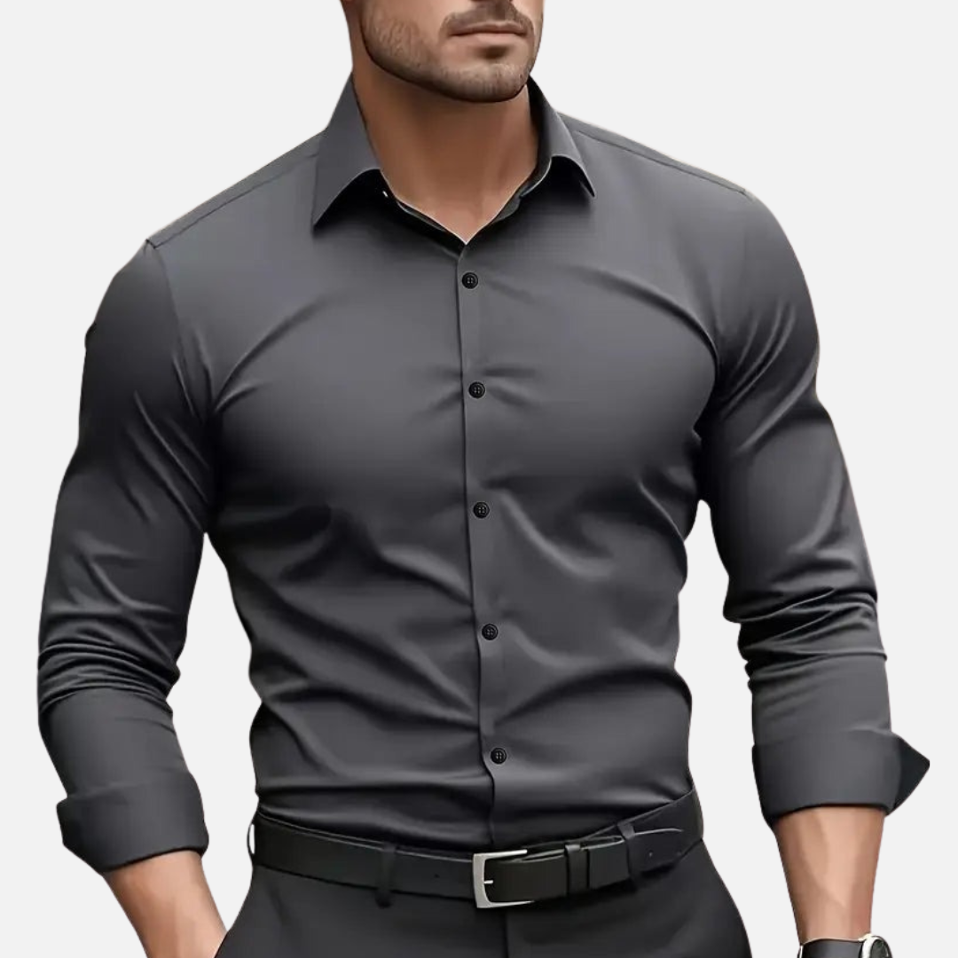 Men's Cotton Slim-Fit Shirt - Easy Iron