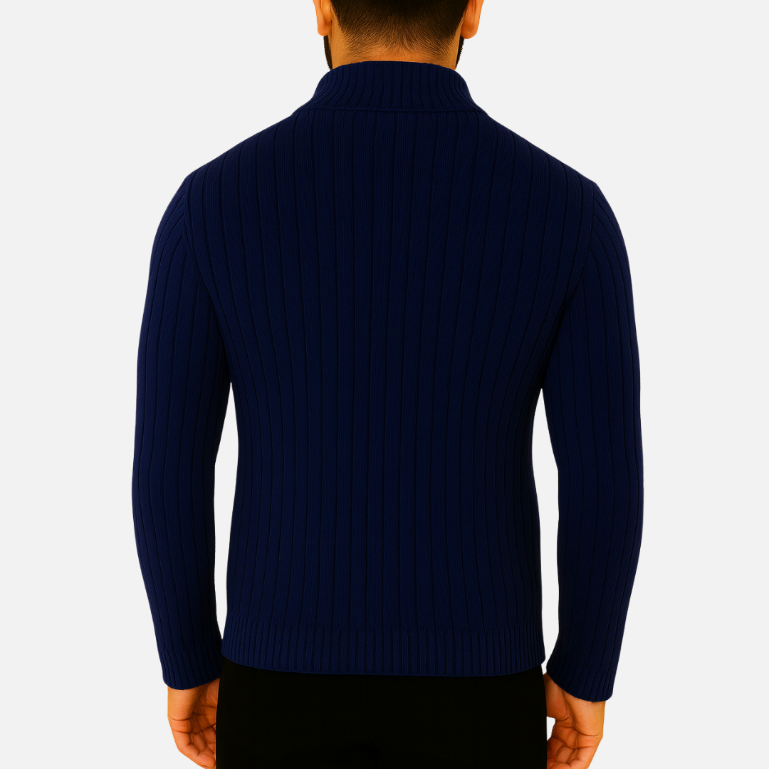 Men's Zipped Cardigan – Stylish Knitted Jacket