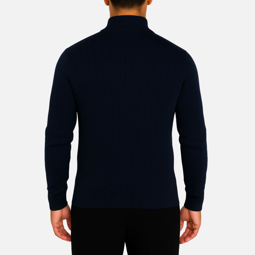 Men’s Knitted Zip Up Sweater – Smart Halfzipper
