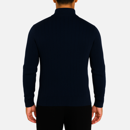 Men’s Knitted Zip Up Sweater – Smart Halfzipper