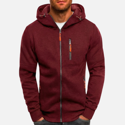 Men’s Jacket Full-Zip Hooded with Utility Pockets