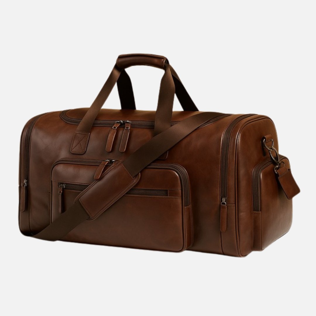 Men's Leather Duffel Bag - Large Travel Bag