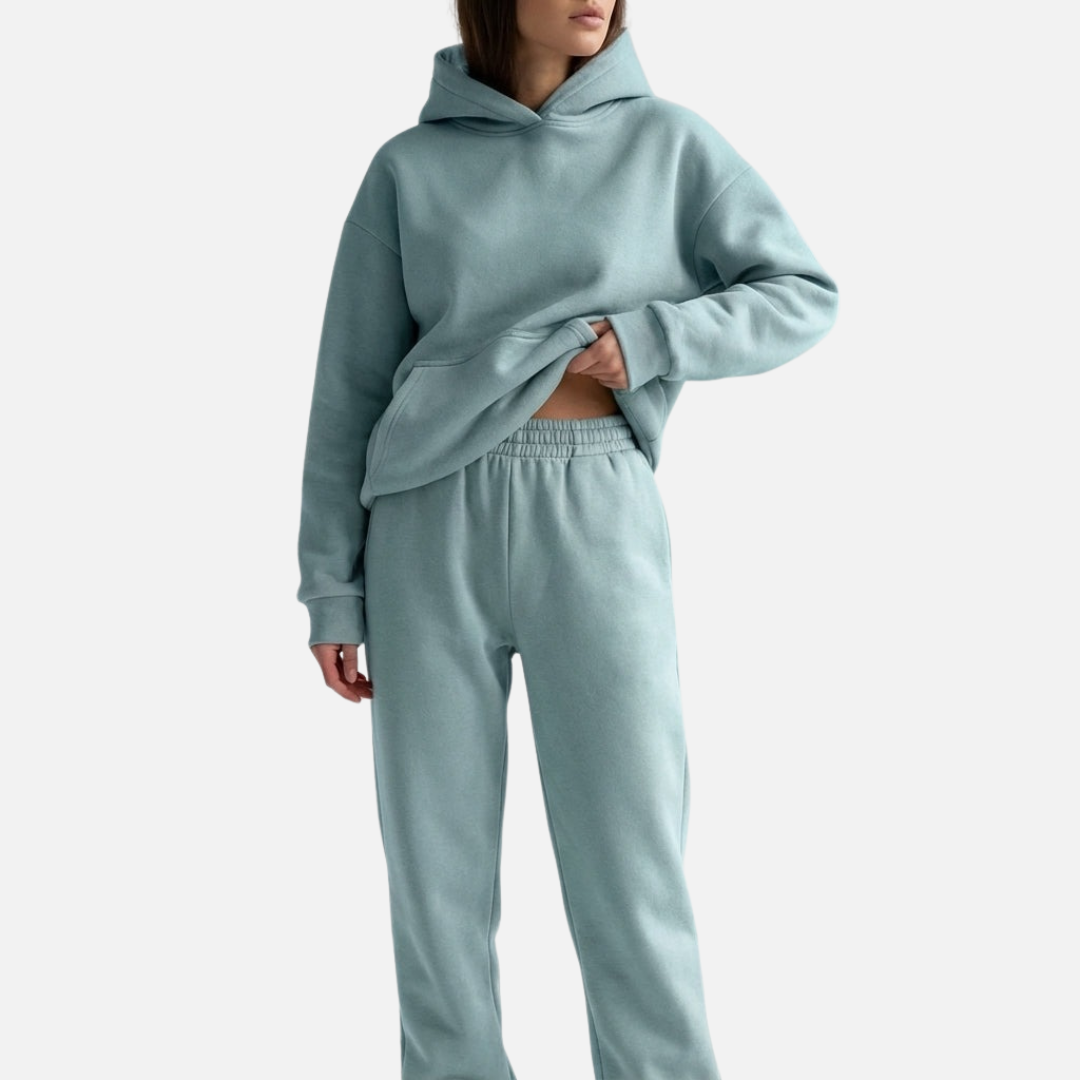 Women’s Relaxed-Fit Hoodie & Jogger Lounge Set