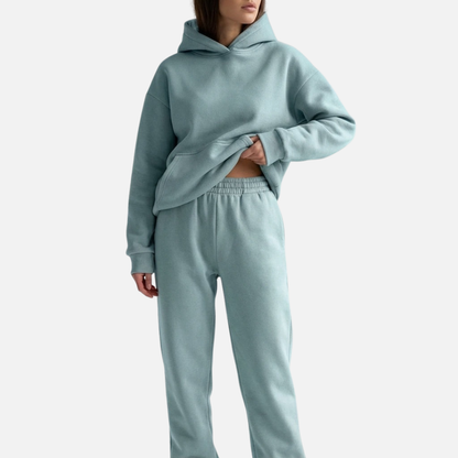 Women’s Relaxed-Fit Hoodie & Jogger Lounge Set