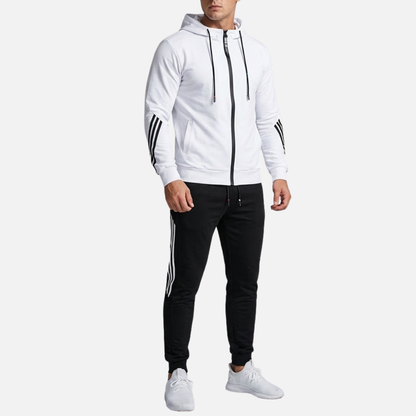 Men’s Athletic Tracksuit Set – Zip Hoodie & Joggers