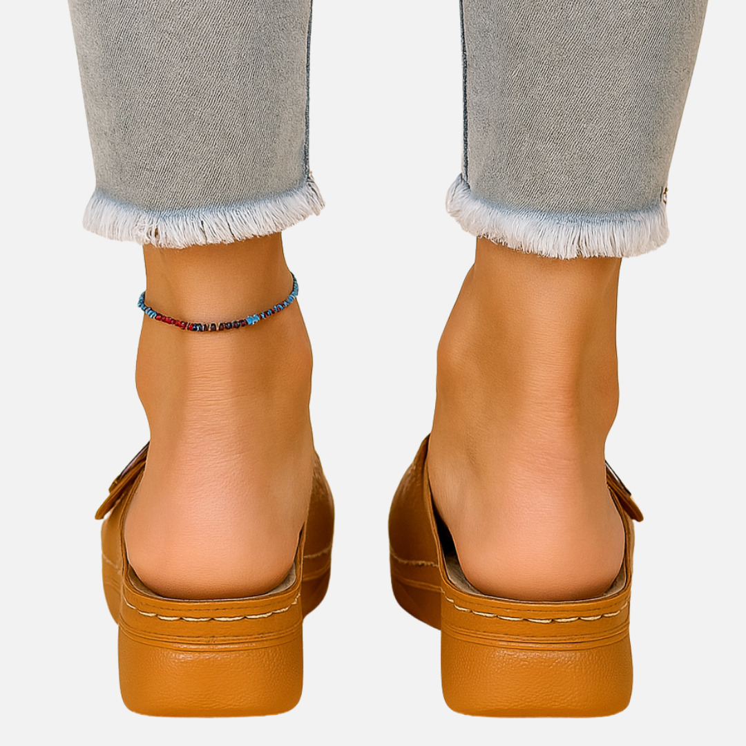 Women’s Comfort Sandals – Slip On Buckle Slides