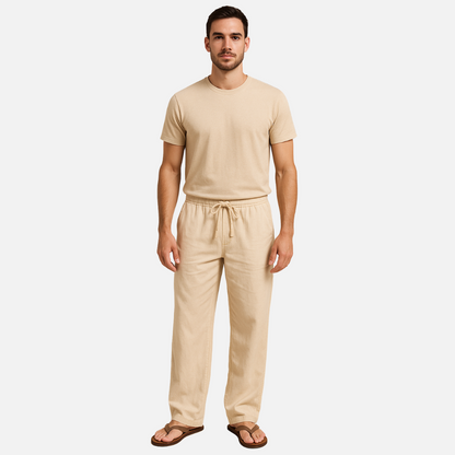 Long Linen Pants - Men's Breathable Pants