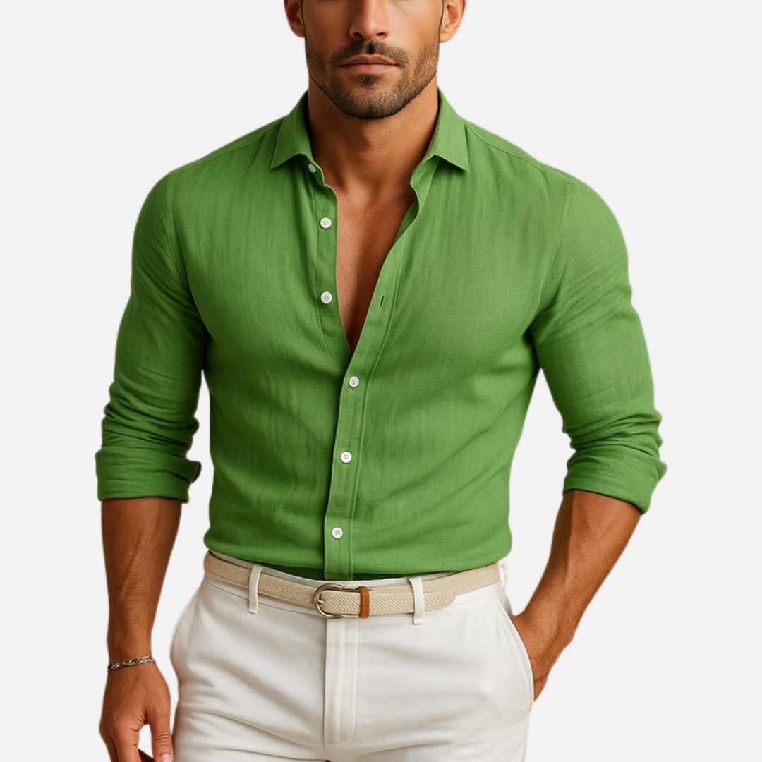Men's Long Sleeve Slim-Fit Shirt