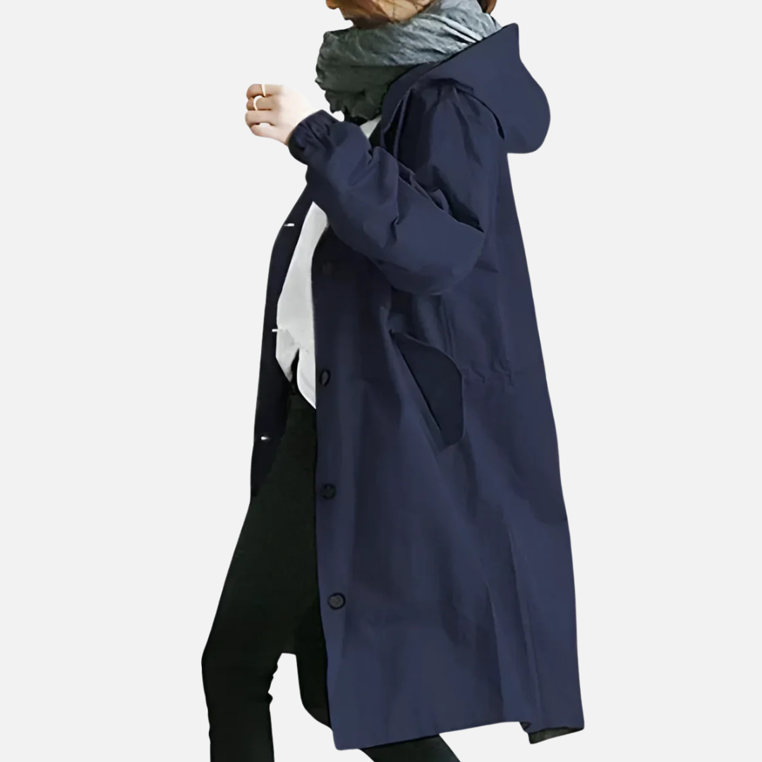 Women’s Oversized Hooded Long Trench Coat