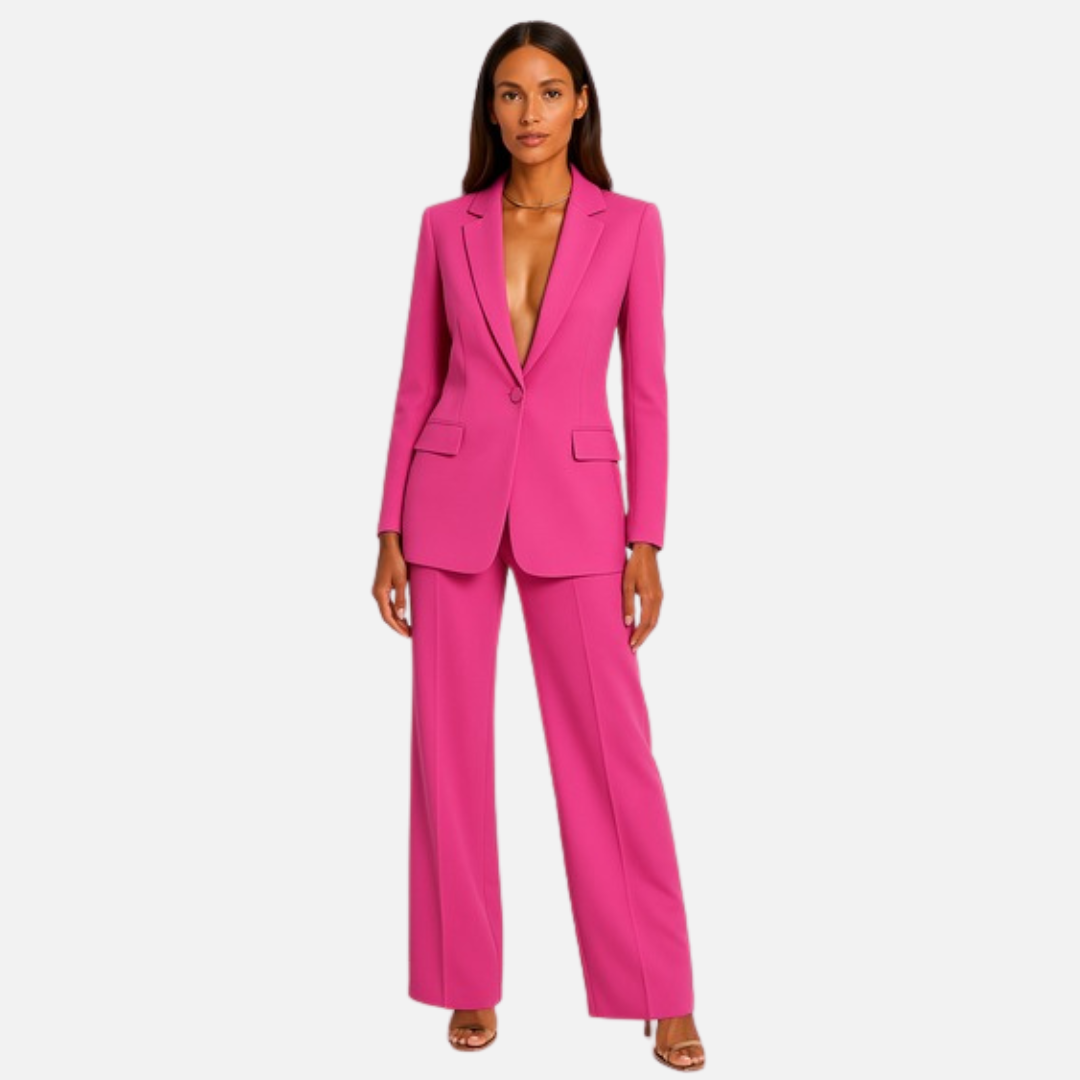 Women's Tailored Blazer & Matching Trousers Suit Set