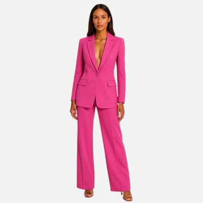 Women's Tailored Blazer & Matching Trousers Suit Set