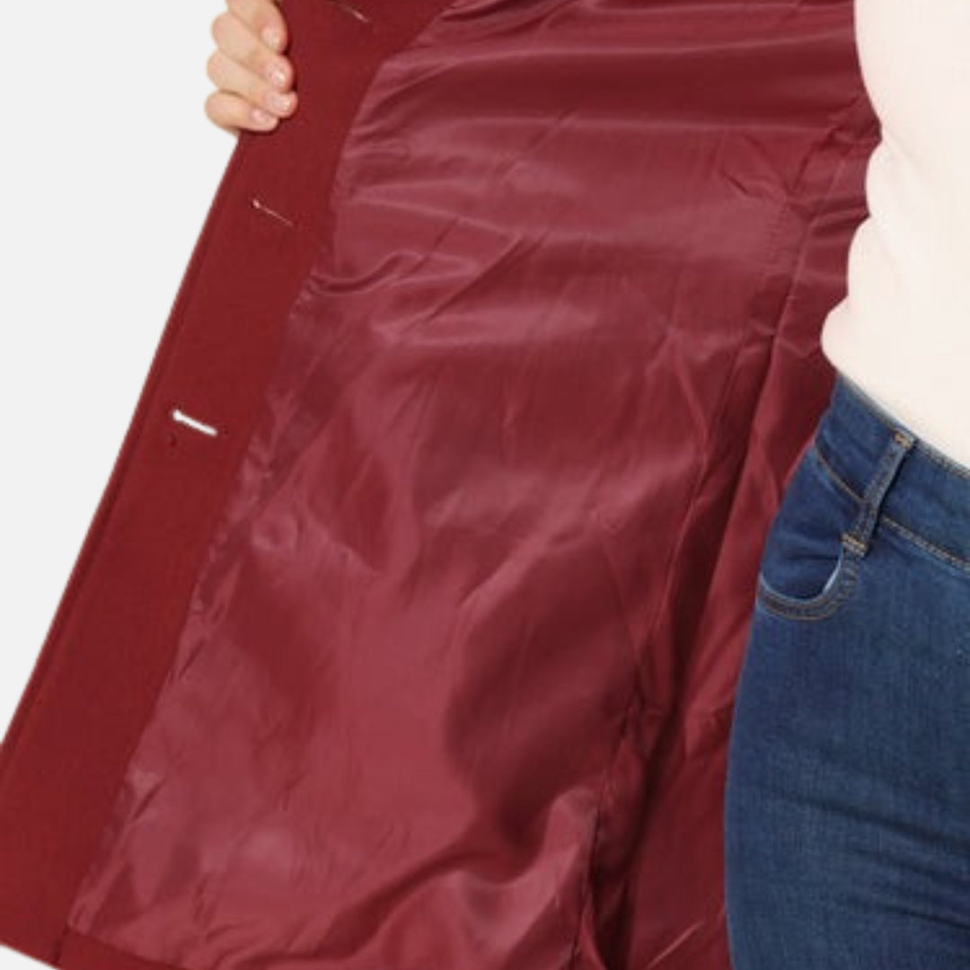 Women's Tailored Single-Breasted Wool Coat