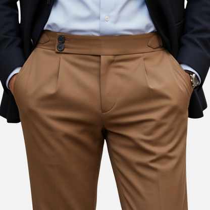Men’s Classic Tailored Pants  – Slim Fit Formal Pants