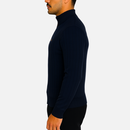 Men’s Knitted Zip Up Sweater – Smart Halfzipper