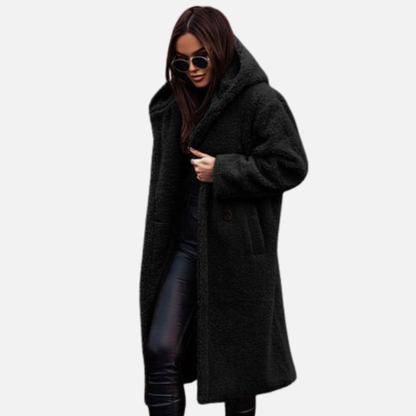 Women's Long Teddy Overcoat