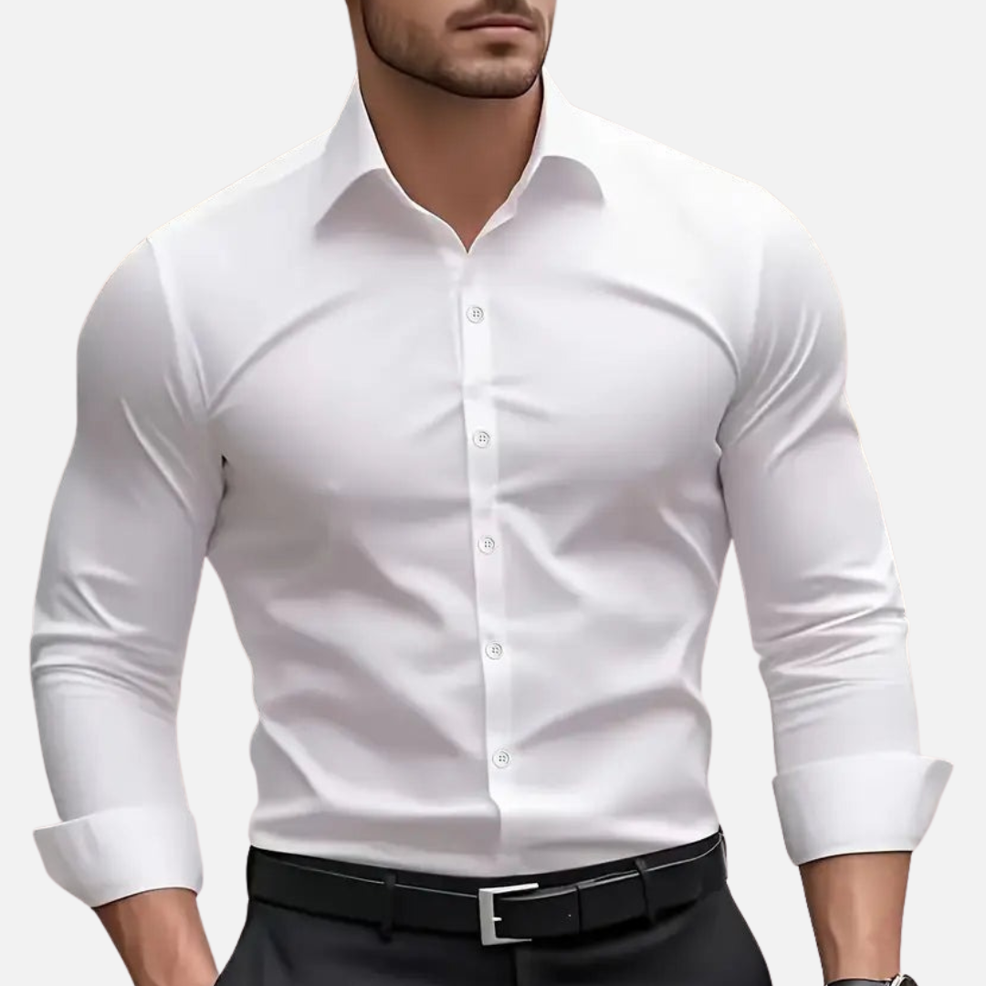 Men's Cotton Slim-Fit Shirt - Easy Iron