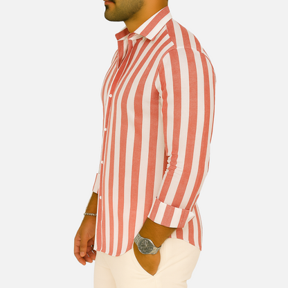 Long Sleeve Striped Men's Shirt