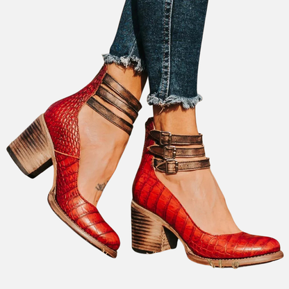 Women's Strapped Ankle Block Heels