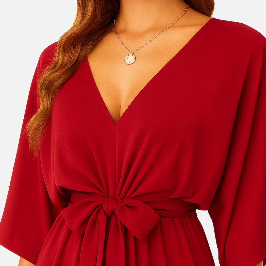 Women’s V-Neck Maxi Dress – Elegant Lightweight Dress