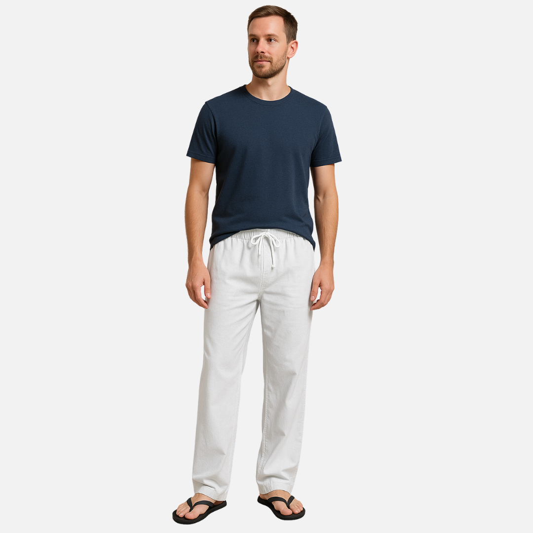 Long Linen Pants - Men's Breathable Pants