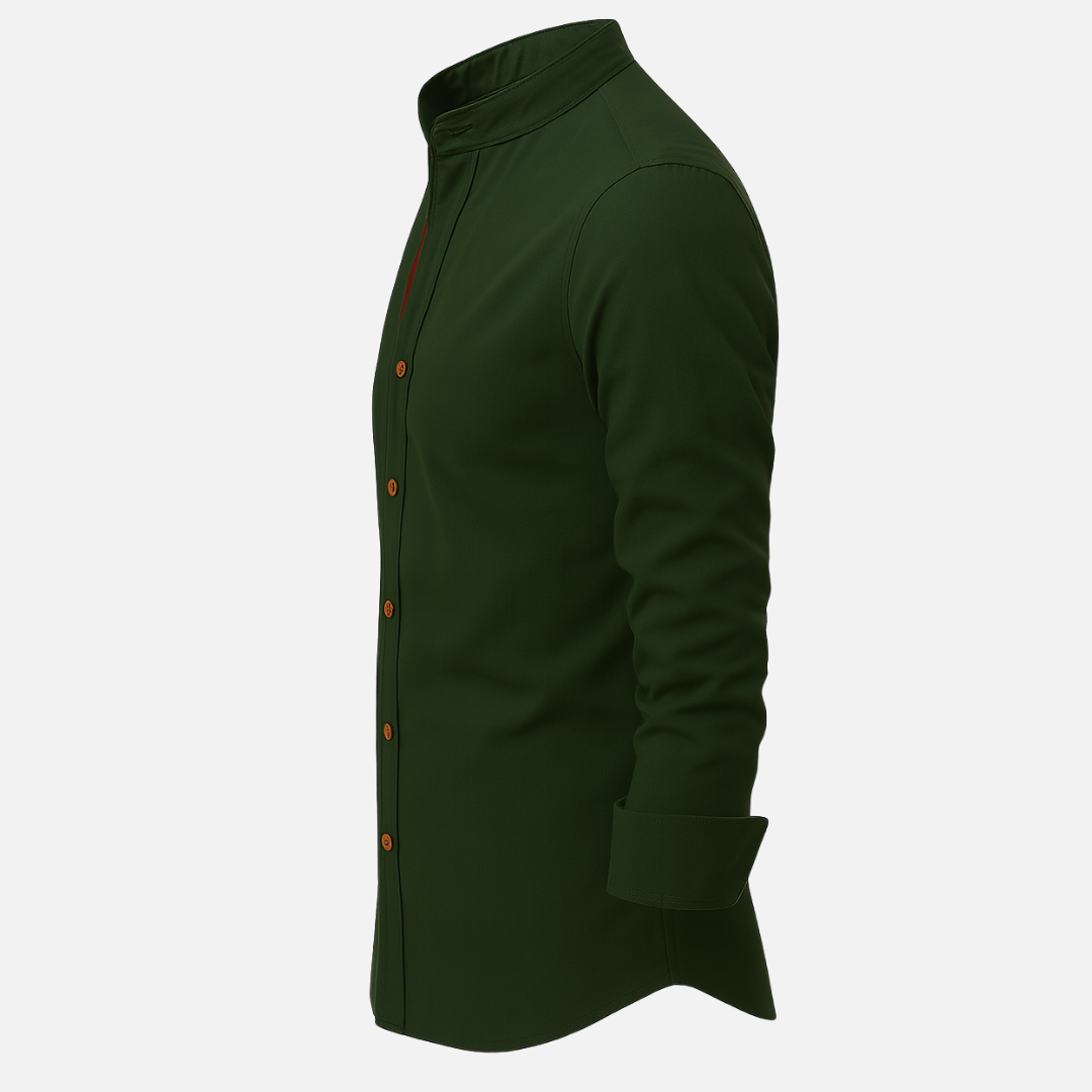 Men’s Button-Up Linen Shirt – Casual Collar