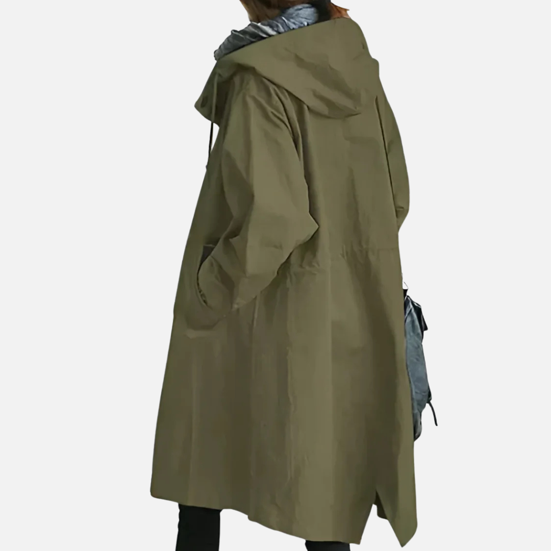 Women’s Oversized Hooded Long Trench Coat
