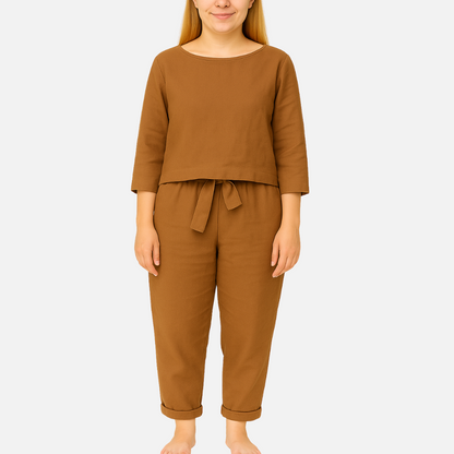 Linen Two Piece Outfit Set