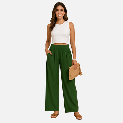 Women's Casual Linen Pants - Long Linen Pants