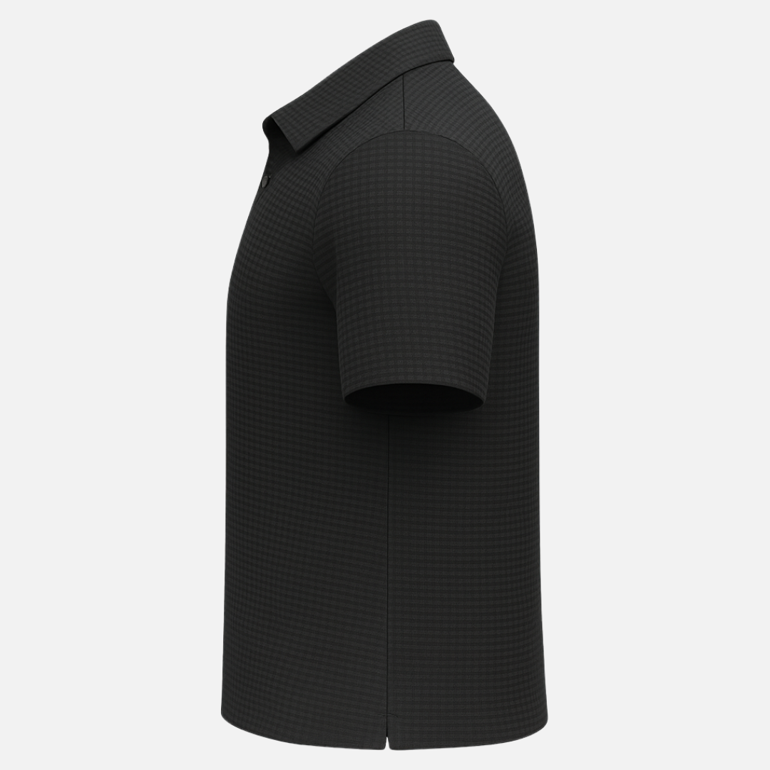 Men’s Textured Polo Shirt – Premium Waffle Knit Short Sleeve