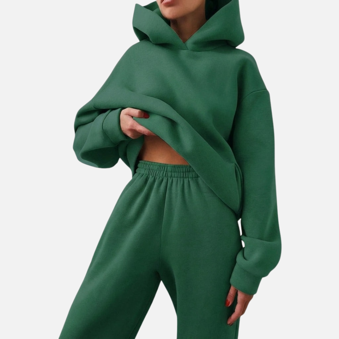 Women’s Relaxed-Fit Hoodie & Jogger Lounge Set