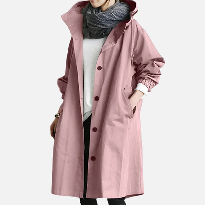 Women’s Oversized Hooded Long Trench Coat