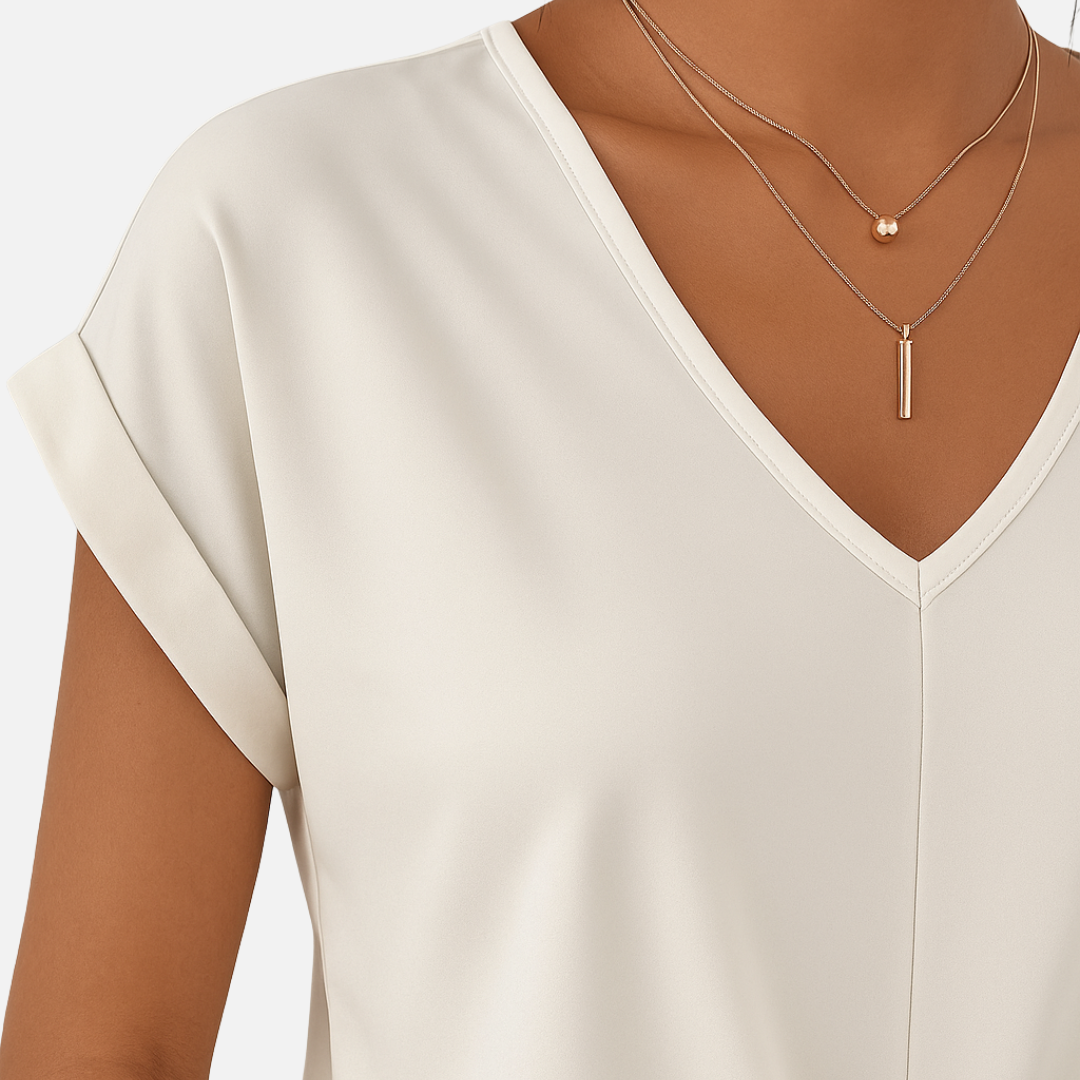 Women’s V-Neck T-Shirt – Slimming T-Shirt