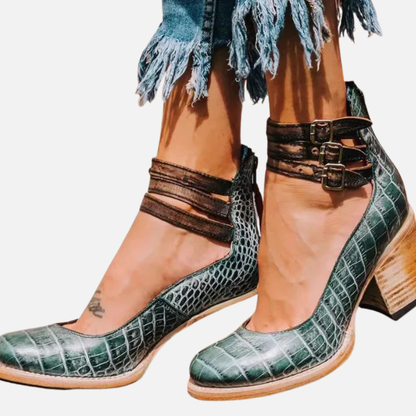 Women's Strapped Ankle Block Heels
