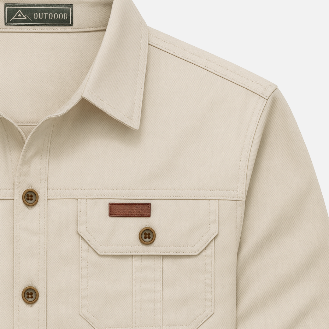 Men’s Cargo Shirt – Long Sleeve Utility Button-Up
