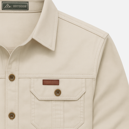 Men’s Cargo Shirt – Long Sleeve Utility Button-Up